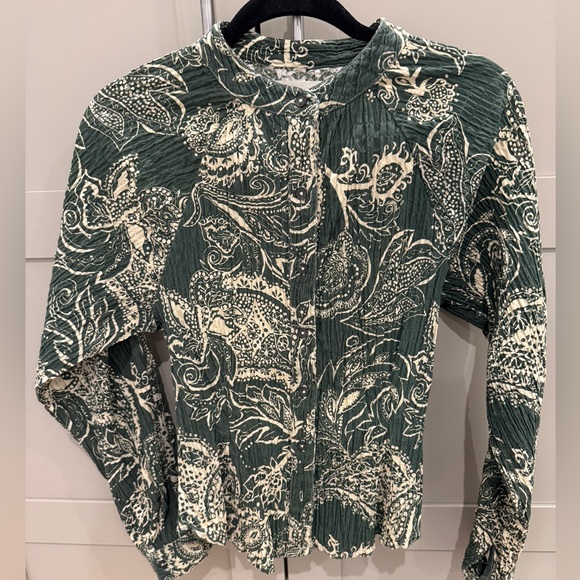 Mara Hoffman paisley textured blouse - Picture 1 of 4